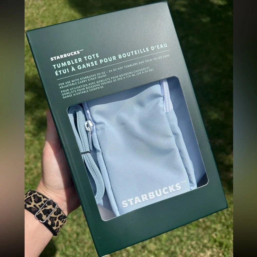 Starbucks Spring 2025 Tumbler Tote Bag With Adjustable Strap Powder Blue NIB - Picture 1 of 9